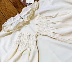 新品　エヘカソポ　スタンドカラーブラウス　キナリ　ブラウス　サマンサモスモス