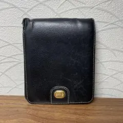 ダンヒル 二つ折り財布 レザー ゴールドロゴ カード8枚 ブラックのサムネイル