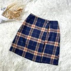 アースミュージック＆エコロジー✨ミニスカート〔S〕ボタンマキシ チェック y2k