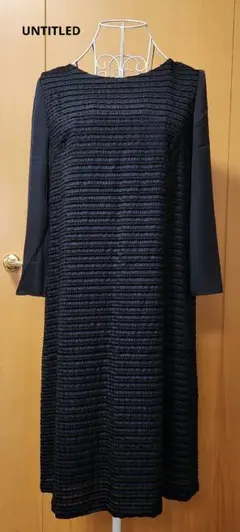 UNTITLED アンタイトル ネイビー 長袖 ワンピース