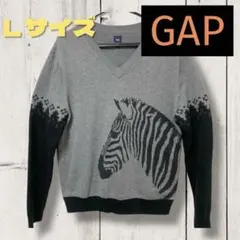 Gap ゼブラ柄 Vネックニット、アニマル柄、セーターのサムネイル
