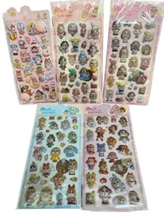 3D立体ぷっくりシール　5枚セット