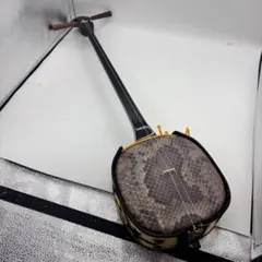 沖縄三線　新品未使用 全音 SS-01 沖縄三線 初級入門セット 本ニシキ蛇皮 木漆塗り ゼンオン