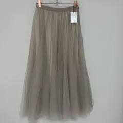 新品　グレイル　ボリュームロングチュールスカート アイボリー[at118]