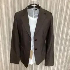 コムサデモード　ジャケット　11号 茶系２つボタン