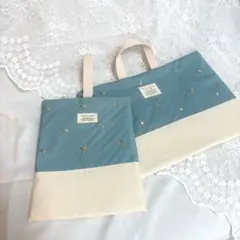 刺繍デザインレッスンバッグ、上靴袋