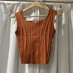MURUAノースリーブリブニット