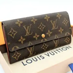 良品. ルイヴィトン モノグラム ポルトフォイユ サラ 茶色 10カード