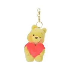 上海ディズニーストア　スティッチぬいぐるみキーチェーン初代のハート抱っこ