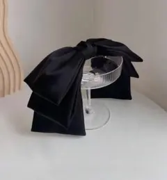 ♡リボンヘアアクセサリー黒バレッタ♡