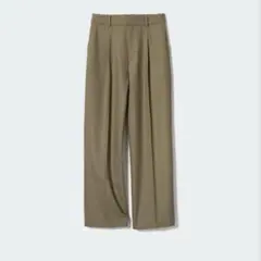 UNIQLO タックワイドパンツ / オリーブ