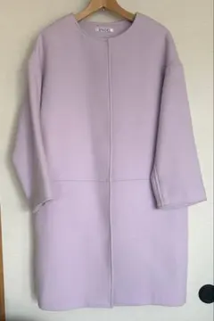 【SNIDEL⭐︎スナイデル 】ノーカラーチェスターコート　F ラベンダーピンク