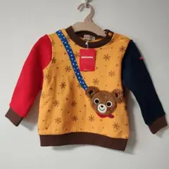 【新品未使用】ミキハウス 　くま　長袖　トップス 90 cm