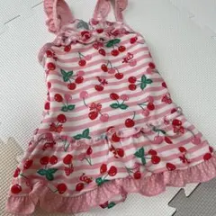 チェリー柄フリルワンピース水着 100cm