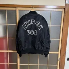 AVIREX ブラック MA-1 フライトジャケット