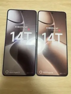 Xiaomi 14T スマートフォン シルバー ゴールド モックアップ