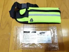 多機能 ウォーキングポーチ 蛍光ライトグリーン ボディバッグ ウエストポーチ