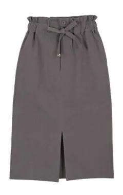 チャコール   フロントスリットタイトスカート