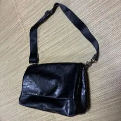 ZARAブラックレザーショルダーバッグ