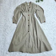 美品 カーサフライン バックリボン コルセットシャツワンピース ロング