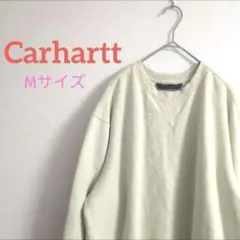 古着　カーハート　トレーナー　スウェット　ライトグリーン　М