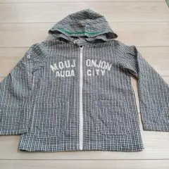 Moujonjon キッズ フード付き ジップアップ ジャケット