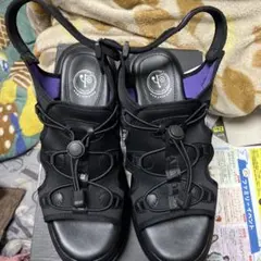 yosuke ヨースケ 厚底サンダル ブラック 黒 24.5センチのサムネイル