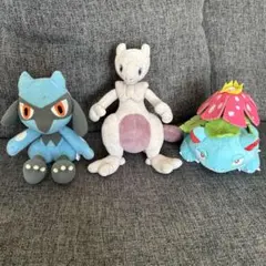 ポケモンセンターぬいぐるみまとめ売り　ミュウツー　フシギバナ　タカラトミーリオル
