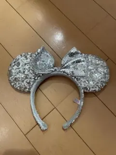 ミニーマウス耳カチューシャ シルバー