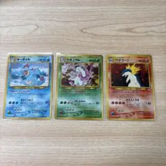 オーダイル　メガニウム　バクフーン　ポケモンカード　旧裏　3枚セット