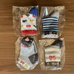 ミキハウス ★ベビー 靴下 4足セット /乗り物柄 11-13cm