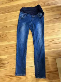 マタニティ デニムパンツ 伸縮性ウエスト