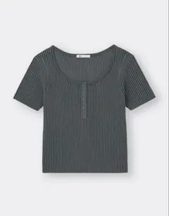 GU リブヘンリーネックセーター（半袖）のサムネイル