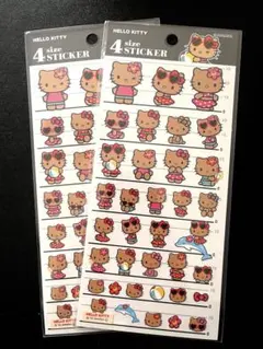 ♡サンリオ＊4サイズステッカーセット（日焼けキティ）♡