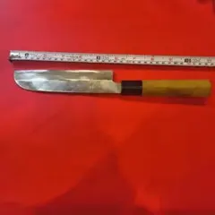 タコ引き包丁 約23cm 鋼製 木製ハンドル 刃カバー付き　堺栄助 タコ引き包丁 約23cm 鋼製 木製ハンドル 刃カバー付き 堺栄助 - メルカリ