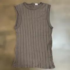 YOUNG & OLSEN リブカットソー ブラウン　サイズ2