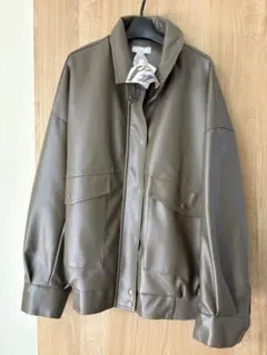 新品タグ付 しまむらmegumiコラボ合成皮革ジャケット Lサイズ