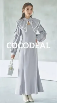 COCODEAL リリアンカラット ケープワンピース リボン マーメイド フリル