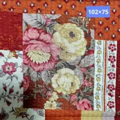 木綿生地　赤系花柄　0.7m