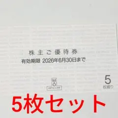 【匿名配送】エイチ・ツー・オーリテイリング 株主優待券5枚セットのサムネイル