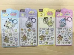 【韓国限定】　正規品　ポケモン　キーホルダー&立体シール　4枚セット
