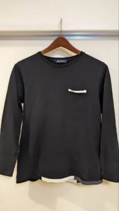 nano universe 黒 長袖カットソー ポケット付き Sサイズ