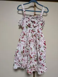 BABY,THE STARS SHINE BRIGHT苺＆チェリー柄ジャンスカ