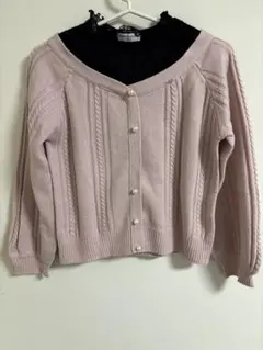 mezzo piano 薄いピンク ニットセーター M