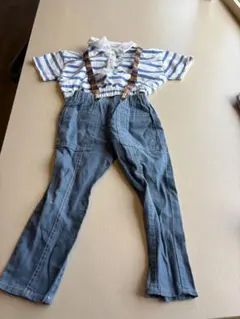 ZARA サスペンダー付きパンツ 104cm ショート丈ポロシャツ128cm