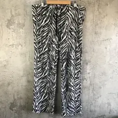 E205古着　パジャマパンツ　白　黒　90s Y2K