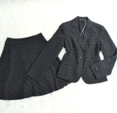 レディース 洗えるスーツ 9号 セットアップ ネイビー 通勤 就活