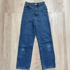 ストレートデニム ゴム入りウエスト　ライトインディゴ