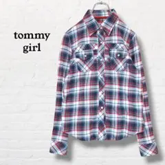 トミーガール tommy girl☆チェックシャツ 長袖【S】赤 紺 アメカジ