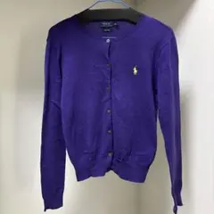 クルーネックカーディガン POLO ラルフローレン 紫